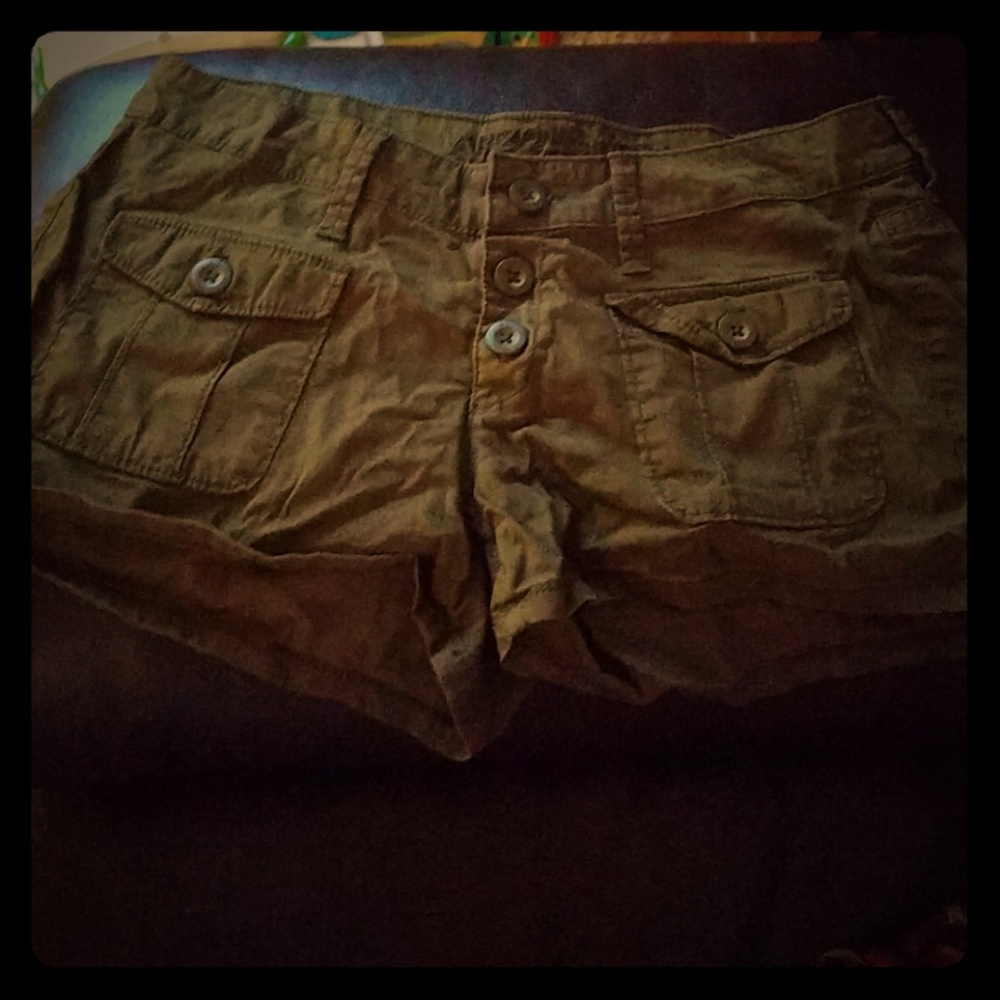 Army green shorts
